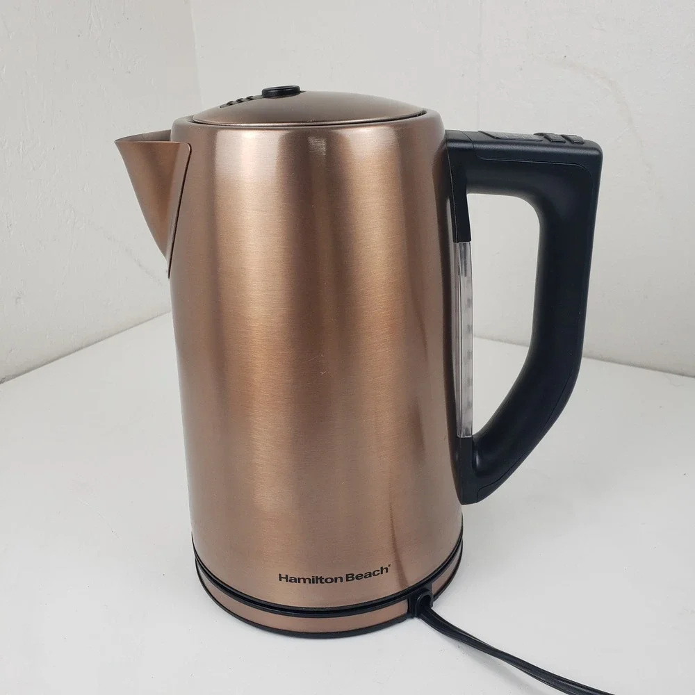 Hamilton Beach Electric Kettle Variable Temp Copper 1.7L Model 41026 1500W